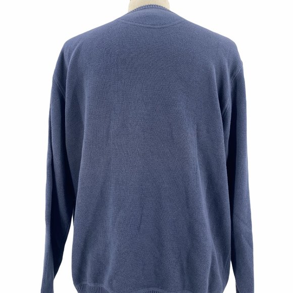 Vintage Eddie Bauer Men's Casual  Navy Blue Therma - Picture 4 of 6